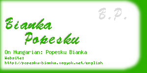 bianka popesku business card